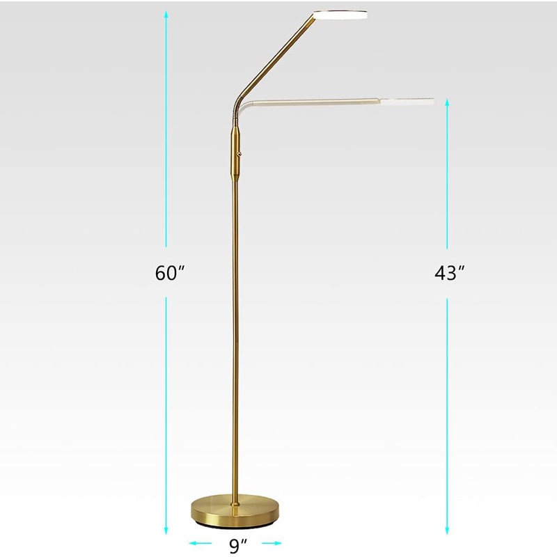 Moon - Dimmable LED Floor Lamp, Gold