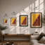 Architectural Lines Art Deco - Framed Print-919857344-919857351