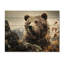 Ours, photographie de paysage monochrome sur bois-1284480514