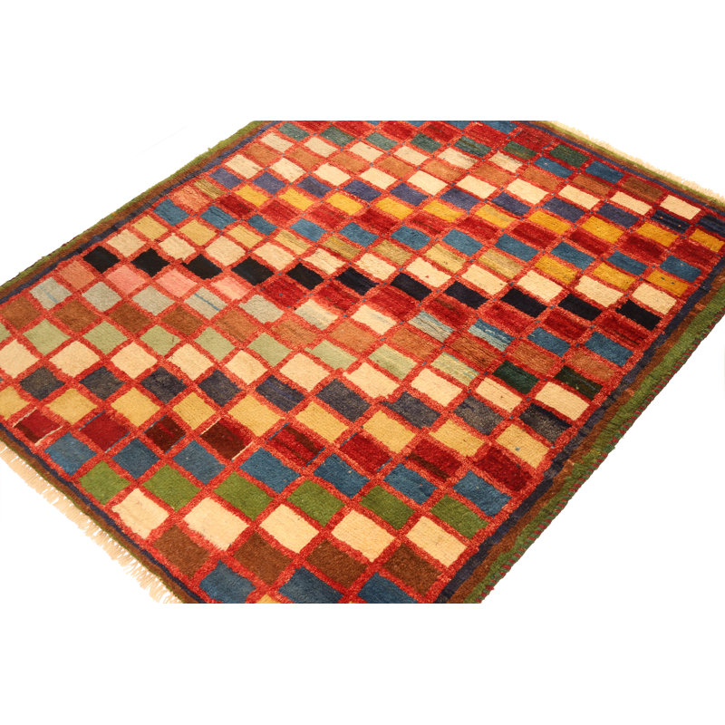 One-of-a-Kind Hand Knotted Area Rug, Rectangle 3'11" x 4'9"