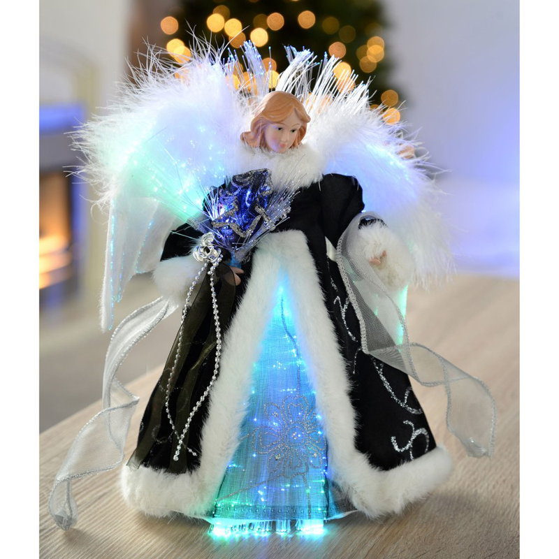 25cm Fabric Lighted Tree Topper