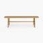 Michall 2-Seater Stright Legs Solid Oak Wood Dining Bench