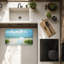Tapis de sol antidérapant imprimé Sunny Beach Scene Relaxation, design par Julie DeRice-133418707