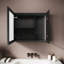 70 mm W 60 mm H Framed Mirrored Bathroom Cabinets 3 Shelves with Mirror-1735589591