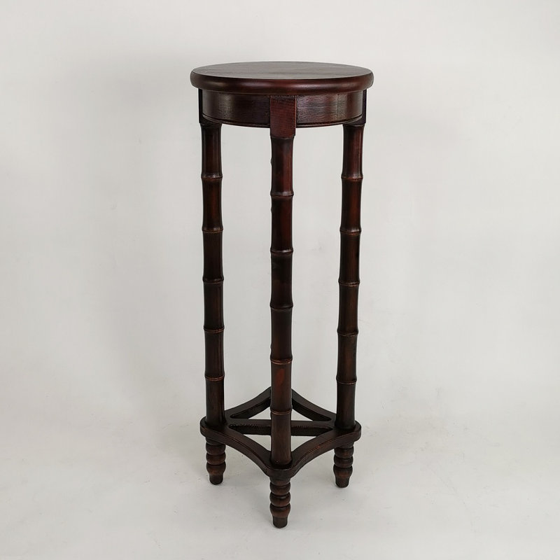 Bamboo styled pedestal with two layers