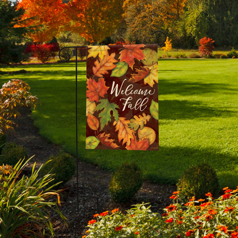 Drapeau de jardin à feuilles, Automne multicolore