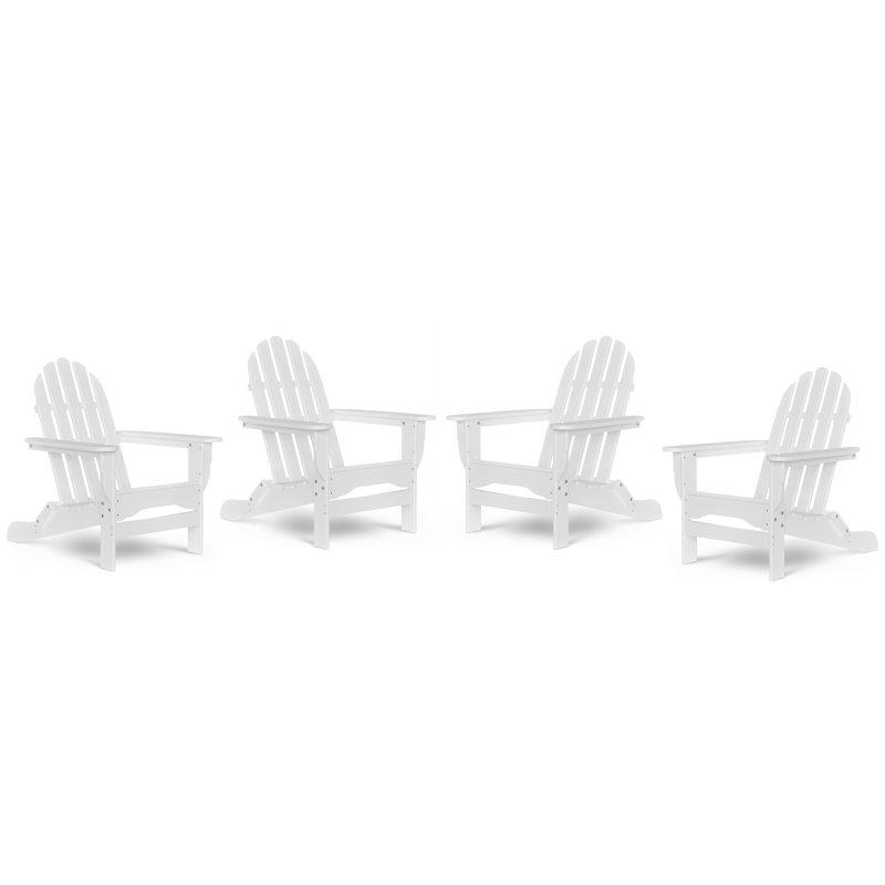 Chaise Adirondack d'extérieur en bois Hartington, Rose