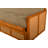 Full-size Futon Frame with Storage in Honey Finish, Mattress not Included