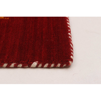 Kashkuli Gabbeh Red Rug 2'7" x 9'6"