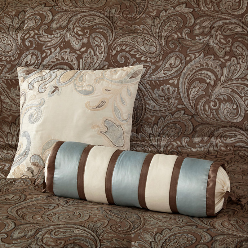 Ensemble d'édredon pour grand lit, 12 pièces élégantes avec draps en coton brun, pour grand lit et nuits douillettes, Brun