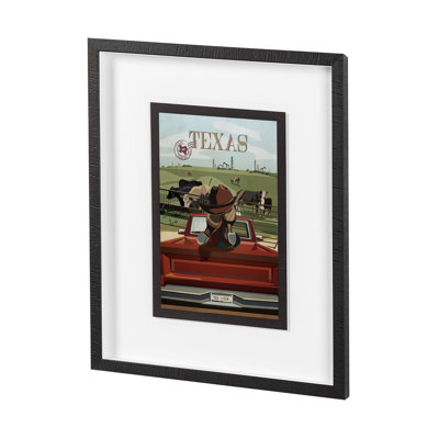 Texas Go by Simone a Framed Art Print Matted under Glass