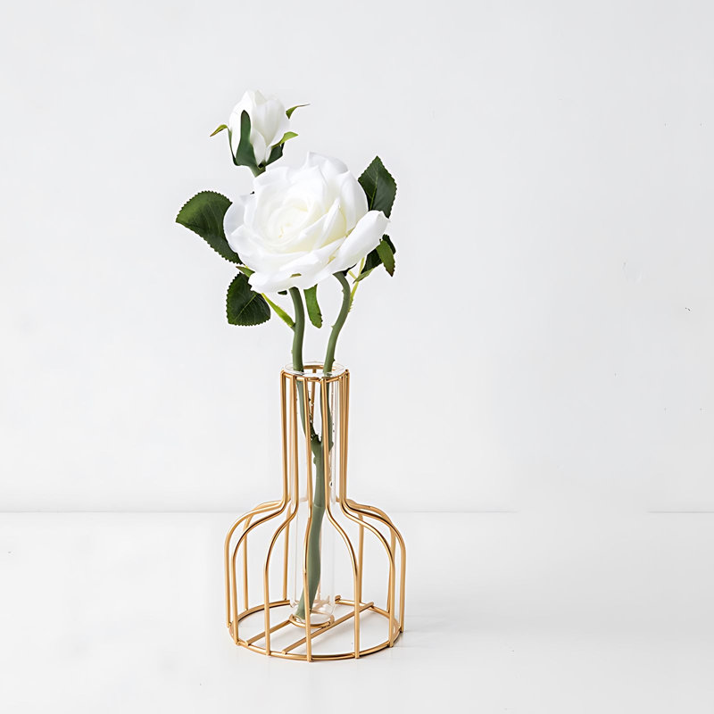 Décoration florale dans un vase, Blanc