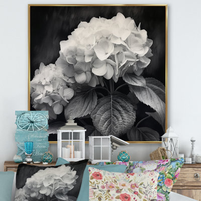 Hortensia gris et blanc II - imprimé