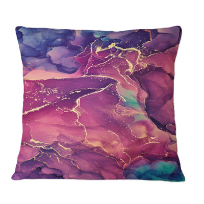 Coussin bleu et bourgogne