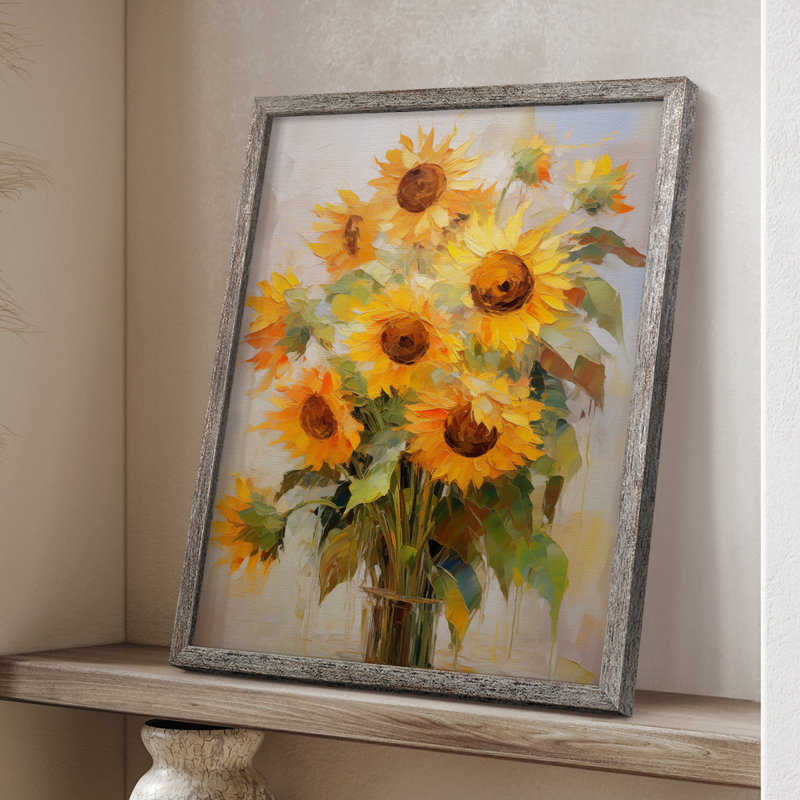 Impression encadrée FLORAL Series CDLX - bois massif, H 11 po x l 9 po