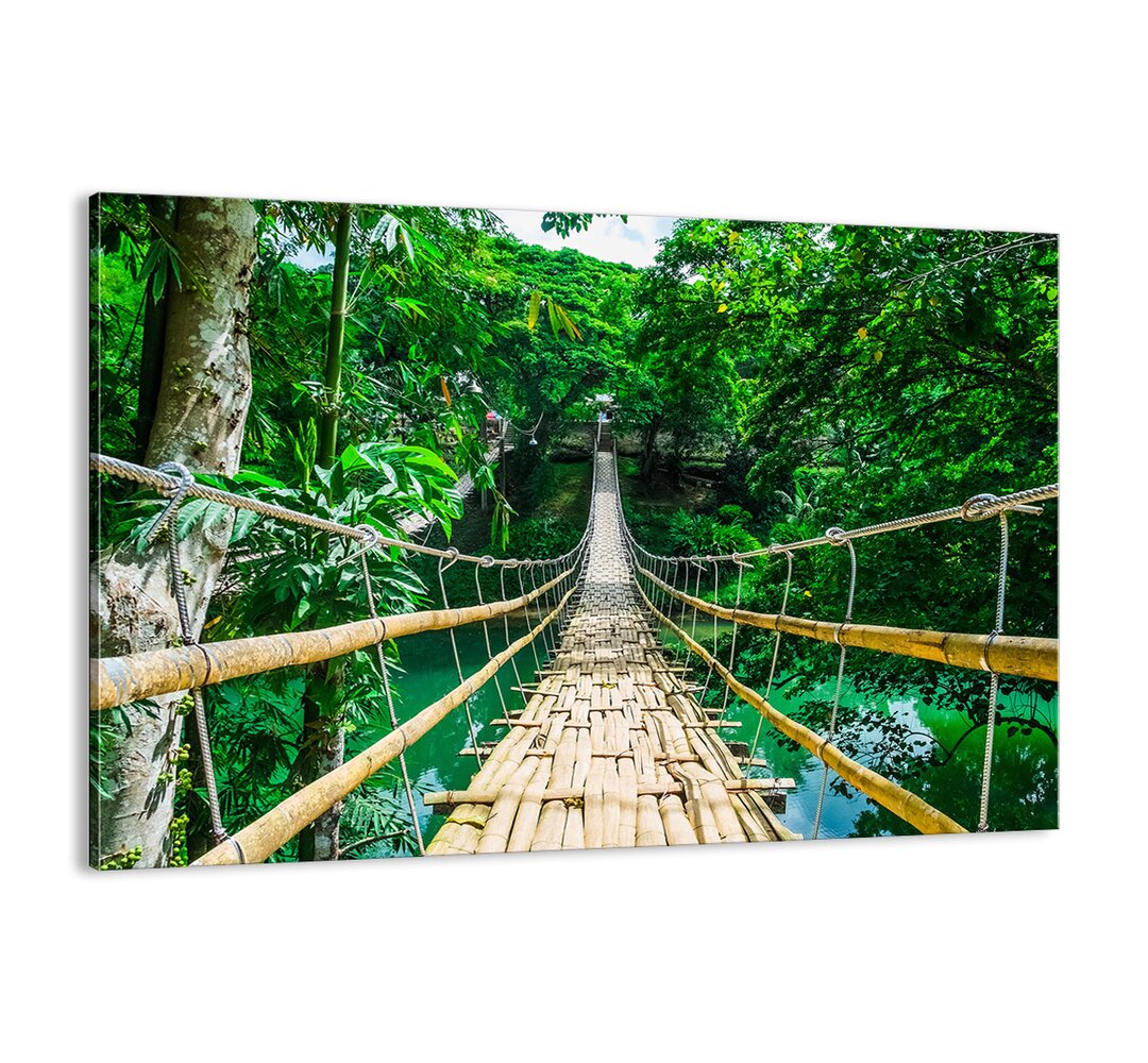 Leinwandbild Affenbrücke über dem Grün