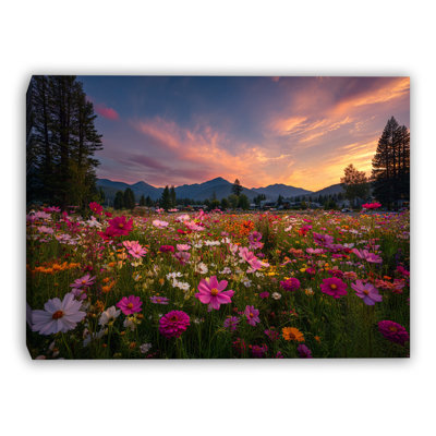 Evening Bloom Valley Wrapped Canvas Wall Art