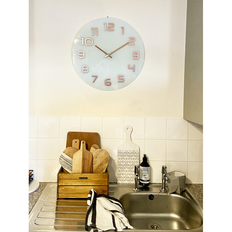 Horloge murale Broddie, Noir / Cuivre