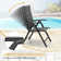 Rectangular 6 - Person Patio Dining Table Set - Extendable Metal Table, 6 Folding Chair (Set of 7)