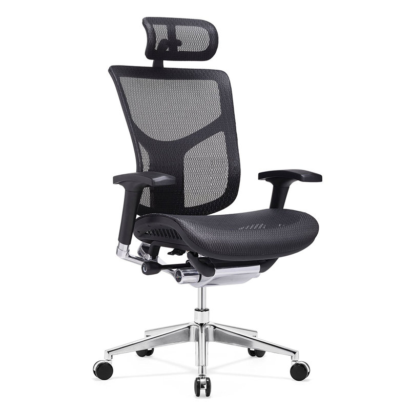 Fauteuil de direction ergonomique en filet avec repose-tête et siège coulissant de luxe Dreem
