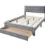 Luxury Contemporary Queen Bed With Storage Drawer And Corduroy Headboard, Perfect For Modern Elegance And Space Efficiency-1904567055