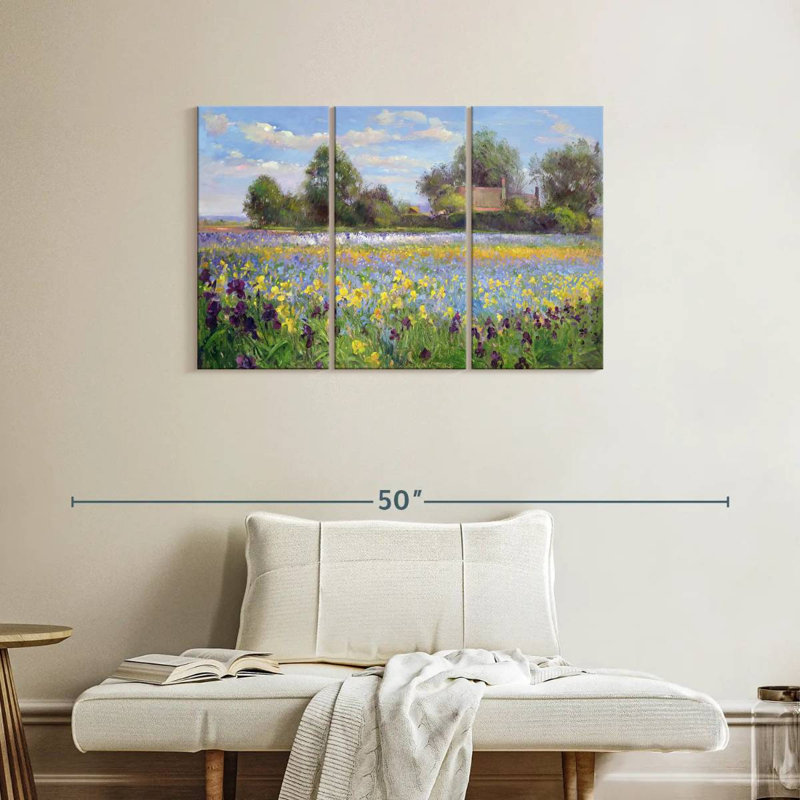Alvord Farmstead And Iris Field, 24" H x 38" W