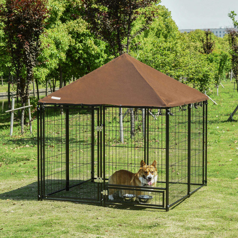 Chenil pour chien, H 60 po x l 82,8 po x P 82,8 po