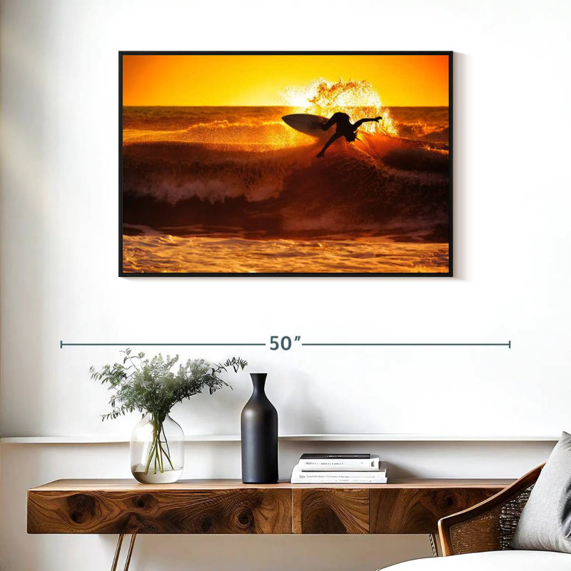 Gillard Golden Sunset Wave, H 25 po x l 37 po, Noir