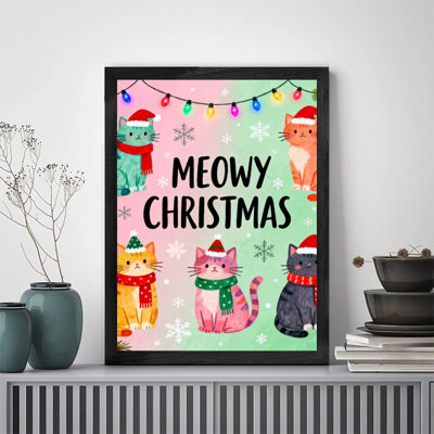 Cadre de Noël noir encadré noir fantaisiste