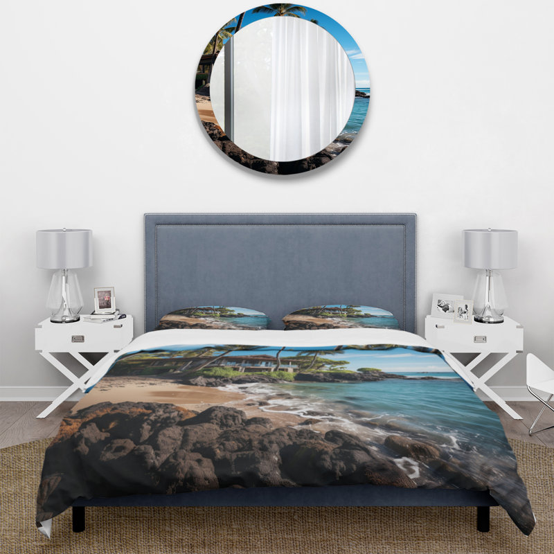 Ensemble de housse de couette en microfibre / polyester Hawaii Island Retreat Bedding