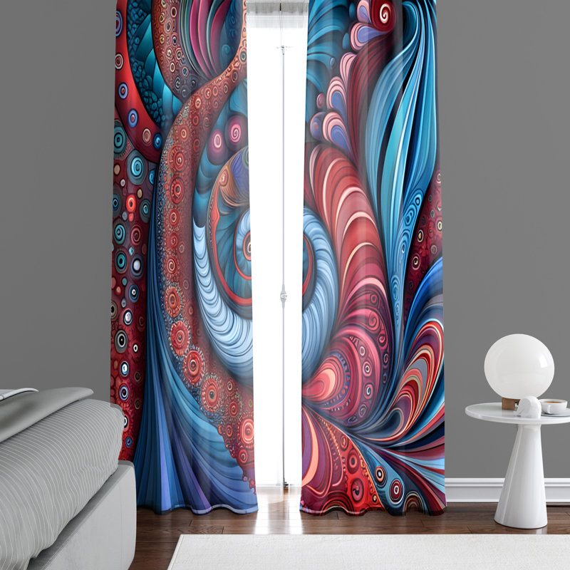 Paire de rideaux semi-transparents en polyester, L 40 po x L 82 po