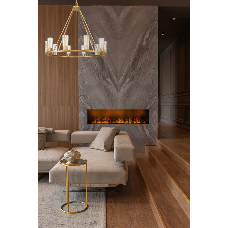 Esma 10 Light Chandelier, 28'' H x 46'' W x 46'' D, Gold