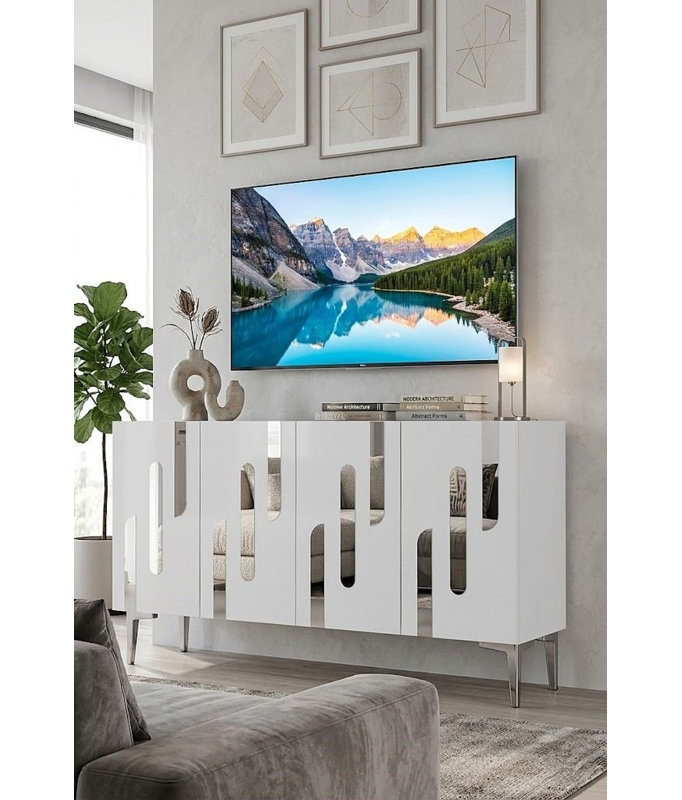 Console, White/Gold