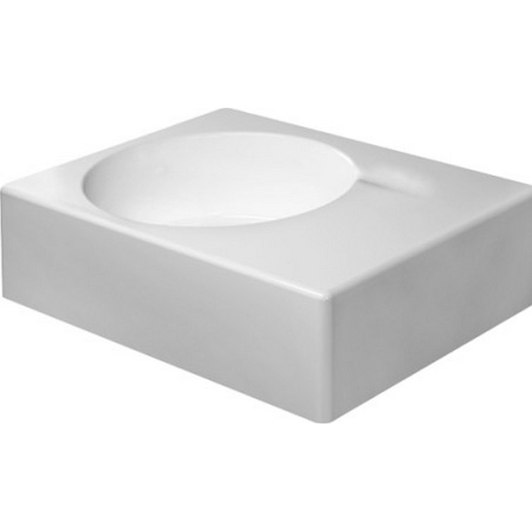 Scola Ceramic 25" Wall Mount Bathroom Sink with Overflow
