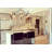 15-Light black metal chandelier with coffee colour glass shades