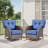 Harbor Gymojoy Wide T-Shaped High Back Outdoor Chairs Set With 5-Inch Cushion For Patio & Balcony-116937575