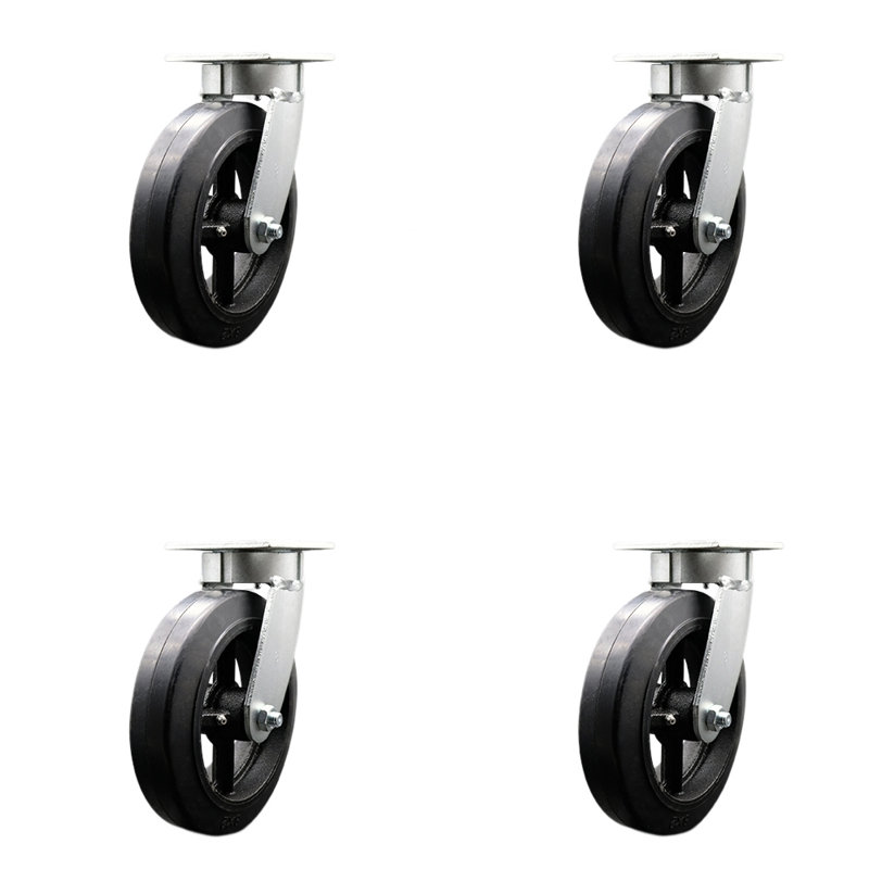 Rubber on Steel Caster