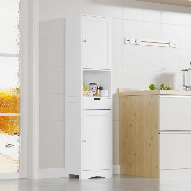 Élégante armoire de rangement pour salle de bain avec tablettes réglables et conception multifonctionnelle