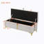 Repose-pieds de rangement élégant, banc de rangement avec pieds en métal pour chambre à coucher, salon