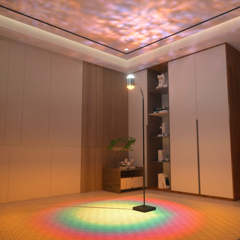 Dual Head Aurora Sunset Projection Floor Lamp