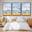 Ensemble de 3 pièces encadrées sur toile Pale Cloudscape II-97710633-97710639