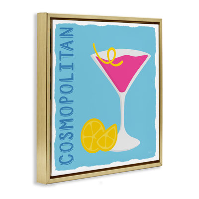 "Cosmopolitan Cocktail Drink Floater", art mural par Natalie Carpentieri