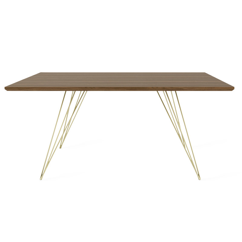 Table basse Williams, Grand l 46 po x P 46 po, Or cuivré, Noyer