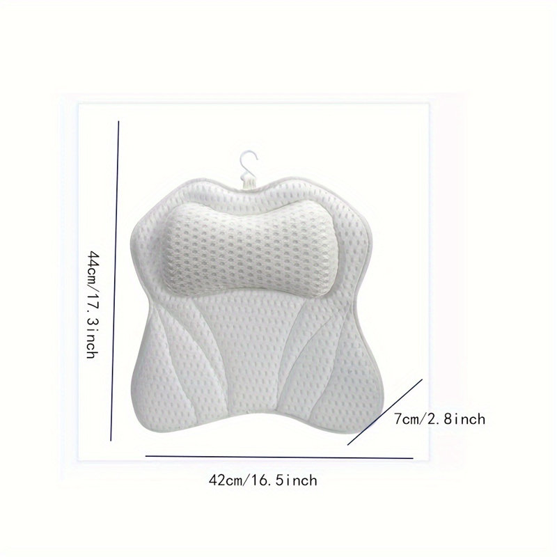 Oreillers pour le bain, oreiller pour la baignoire, Blanc / Blanc