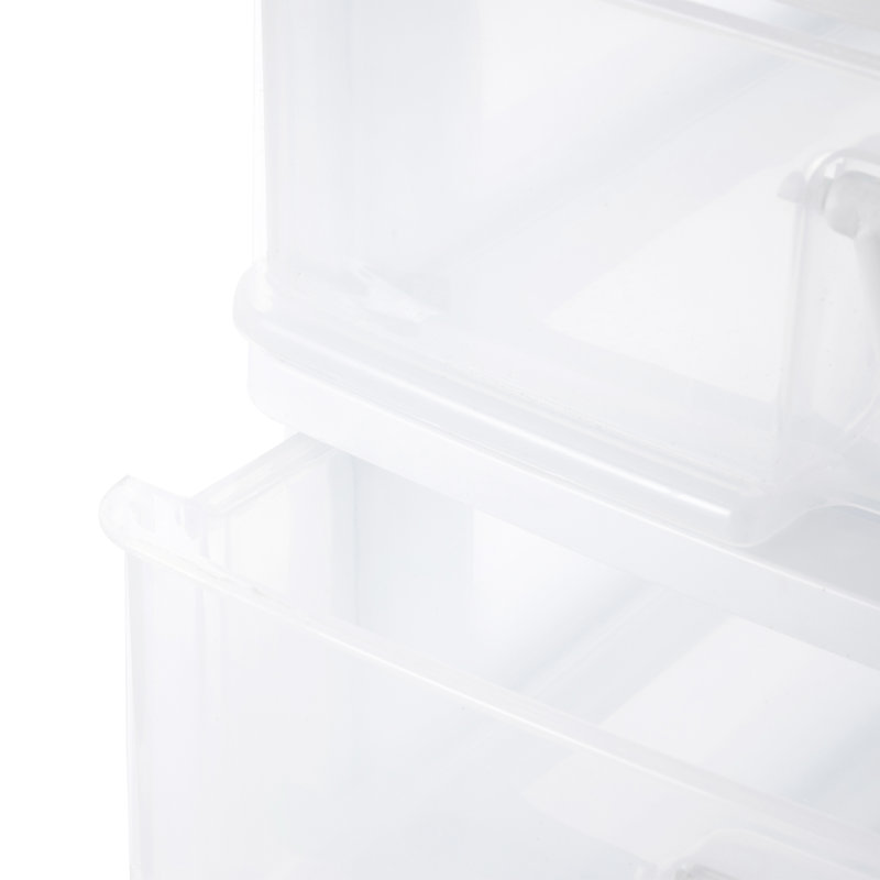 Gracious Living Mini 2 Drawer Desk Organizer With Organizational Flip Top, White
