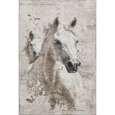 Premium Machine Washable Neiges AMF1719 Animal Rug