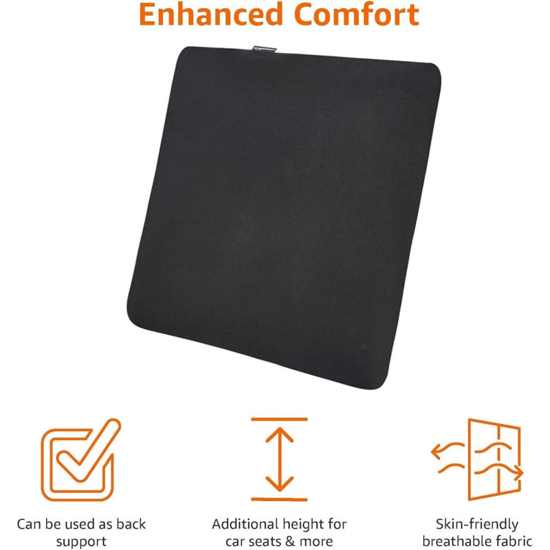 Brayden Studio Seat Cushion, Black