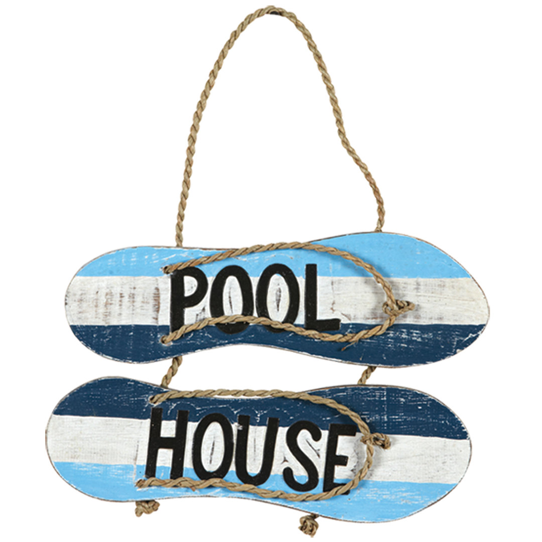 Pool House Flip Flops Wall Décor By RAM Game Room Highland Dunes