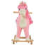Cheval à bascule Qaba, conception de licorne à cheval avec base en bois, queue de cheval et sons pour les tout-petits de 3 à 6 ans