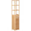 Armoire en bambou pour la cuisine, 4,9 x 4,6 x 25,3 po, avec rangement, étagère, conception résistante à l'eau